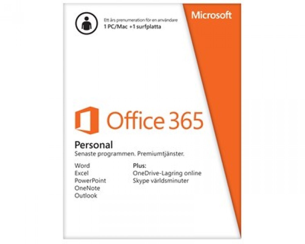 MICROSOFT Office 365 Personal 32-bit/x64 - Svenska